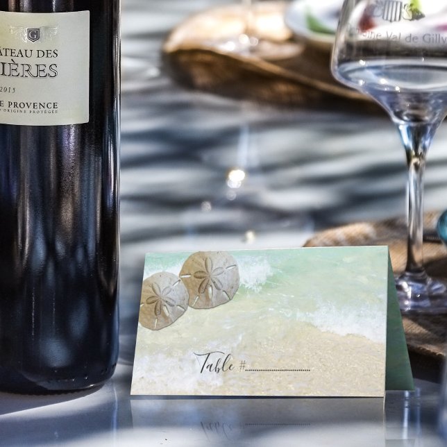 Carte De Placement Deux dollars de sable Place debout Numéro de la ta (Créateur téléchargé)