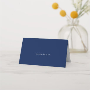 Carte De Placement Dîner minimaliste Mariage Croqué Nuit pliée