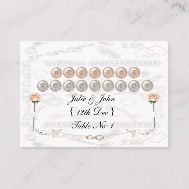 Carte De Placement Doses mariages (Devant)