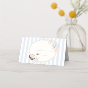 Carte De Placement Douce Fête de Mariage Côtière