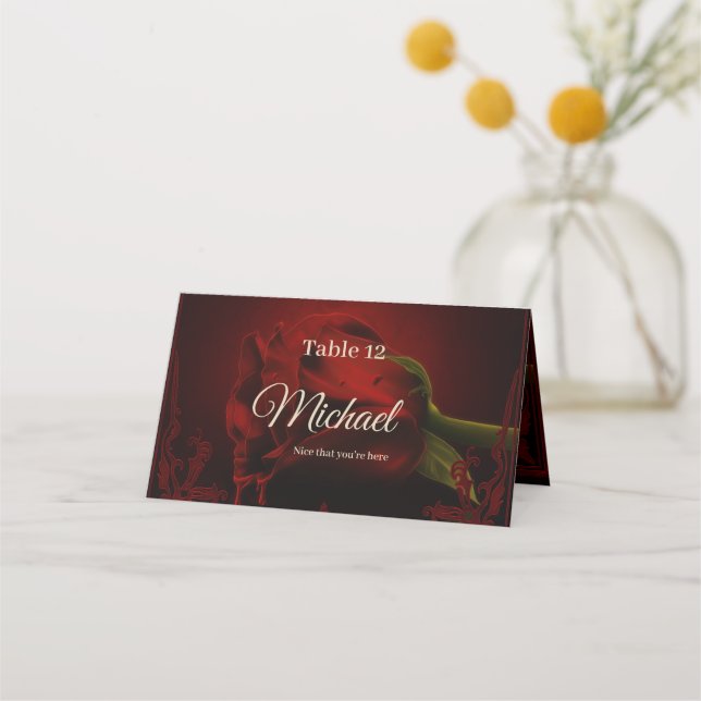 Carte De Placement Drama of Love, le Rose gothique de Memory. (Devant)