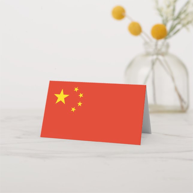 Carte De Placement Drapeau chinois (Devant)