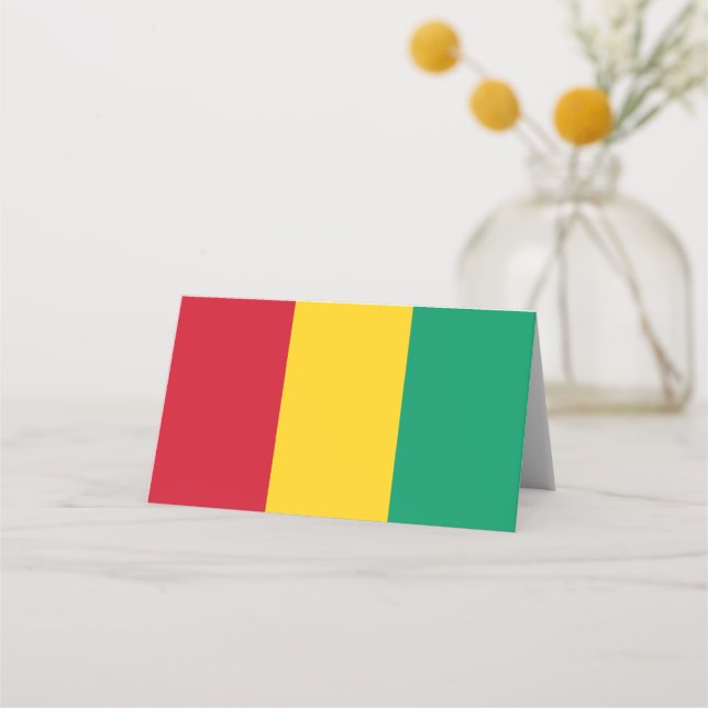 Carte De Placement Drapeau de Guinée (Devant)