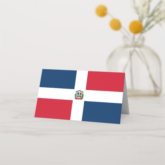 Carte De Placement Drapeau de la République Dominicaine (Devant)