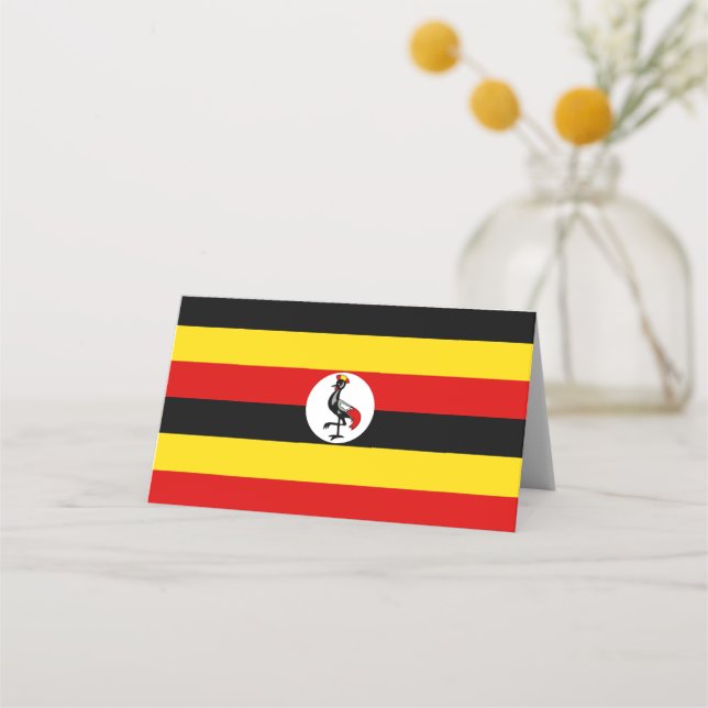 Carte De Placement Drapeau de l'Ouganda (Devant)
