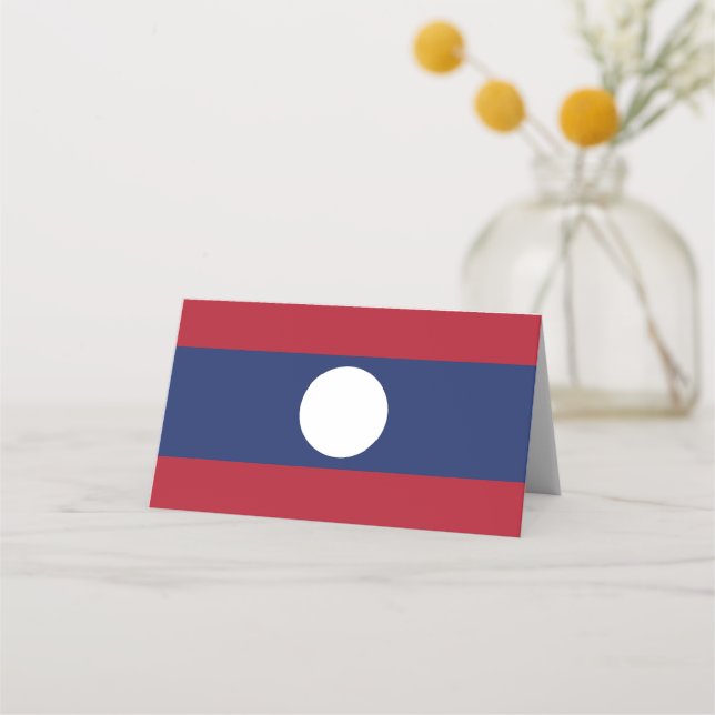 Carte De Placement Drapeau du Laos (Devant)
