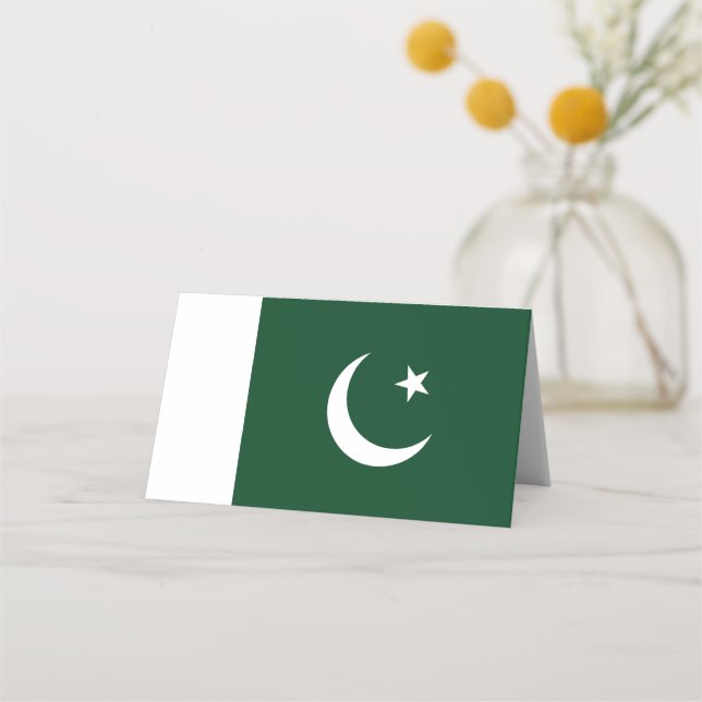 Carte De Placement Drapeau du Pakistan (Devant)