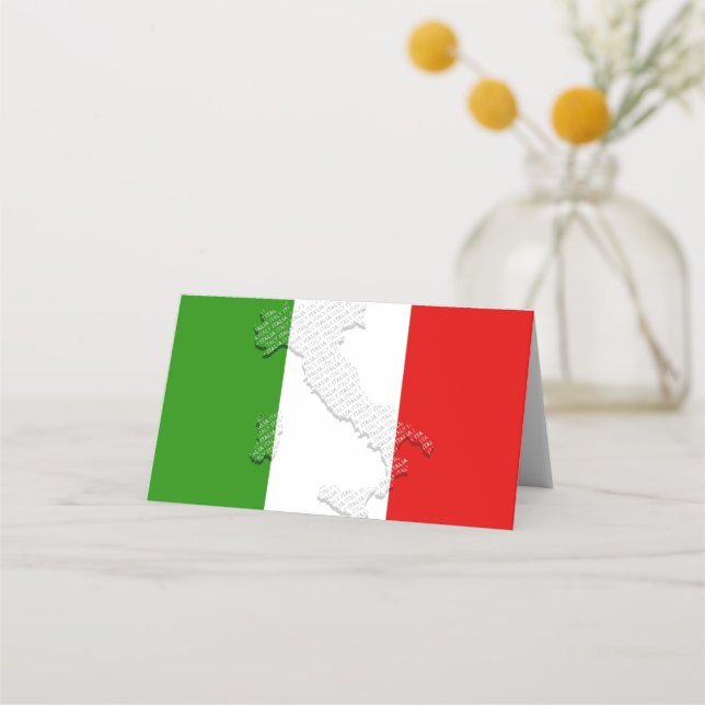 Carte De Placement Drapeau italien (Devant)