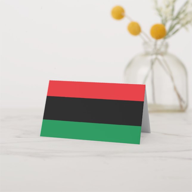 Carte De Placement Drapeau panafricain UNIA (Devant)