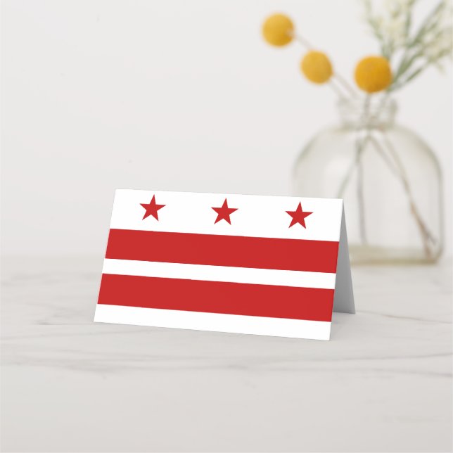 Carte De Placement Drapeau Washington DC (Devant)
