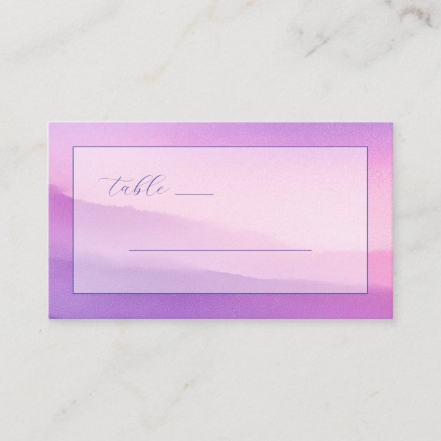 Carte De Placement Dreamy Lavender Watercolor (Devant)