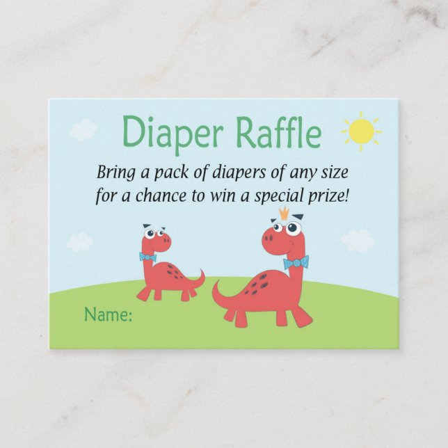 Carte De Placement Drôle Dinosaure Dinosaure Raffle Billets (Devant)