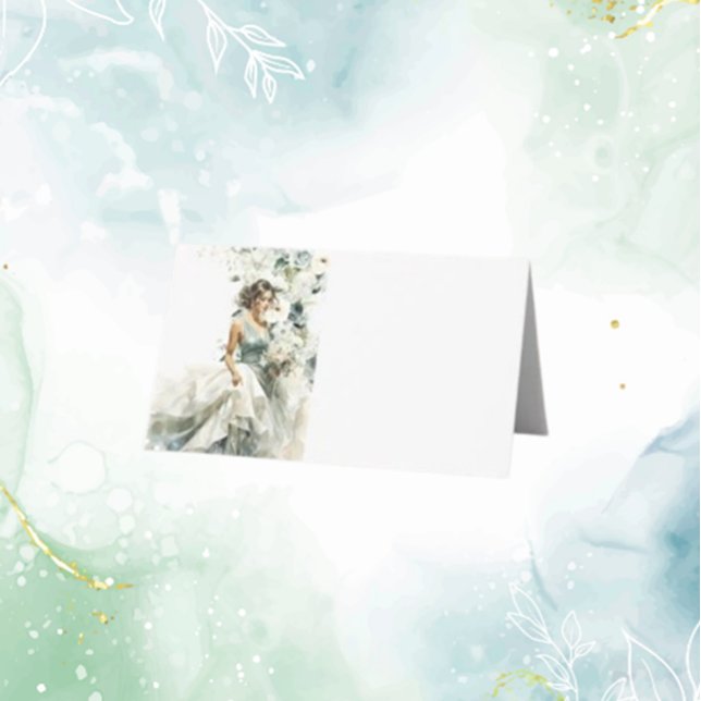 Carte De Placement Dusty Blue Eucalyptus Mariage de verdure (Add a touch of elegance to your wedding with dusty blue eucalyptus greenery place cards. )