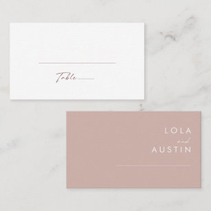 Carte De Placement Dusty Boho   Rose et Mariage plat violet