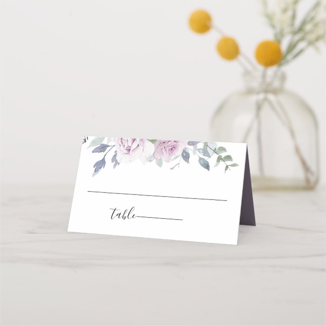 Carte De Placement Dusty Garden Floral Mariage (Devant)