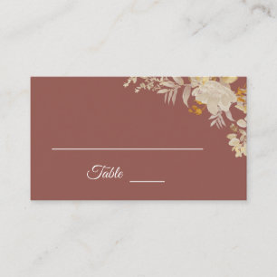 Carte De Placement Dusty Rose Automne Boho Mariage Place Card