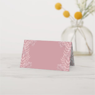 Carte De Placement Dusty Rose rose Mariage Vintage Botanique