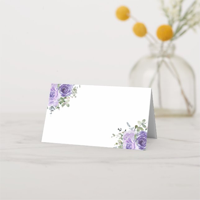 Carte De Placement Dusty violet Rose Eucalyptus Botanique Floral (Devant)