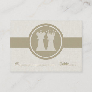 Carte De Placement Échecs King et Queen Mariage Place Cartes, Latte