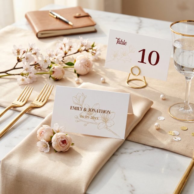 Carte De Placement Écriture fantaisiste Élégant plan de table de mari (Whimsical Script Elegant Wedding Table Seating)
