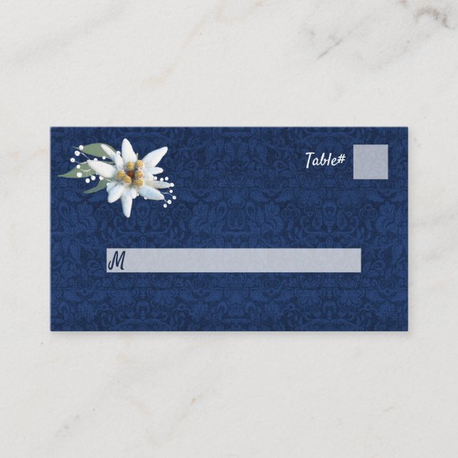 Carte De Placement Edelweiss Mariage Place (Devant)