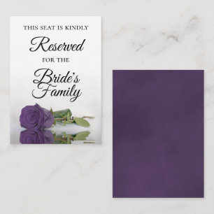 Carte De Placement Élégant Améthyste Purple Rose Mariage Réservé