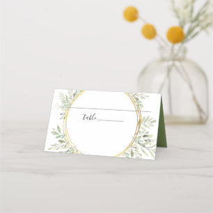 Carte De Placement Elégant cadre de verdure Mariage