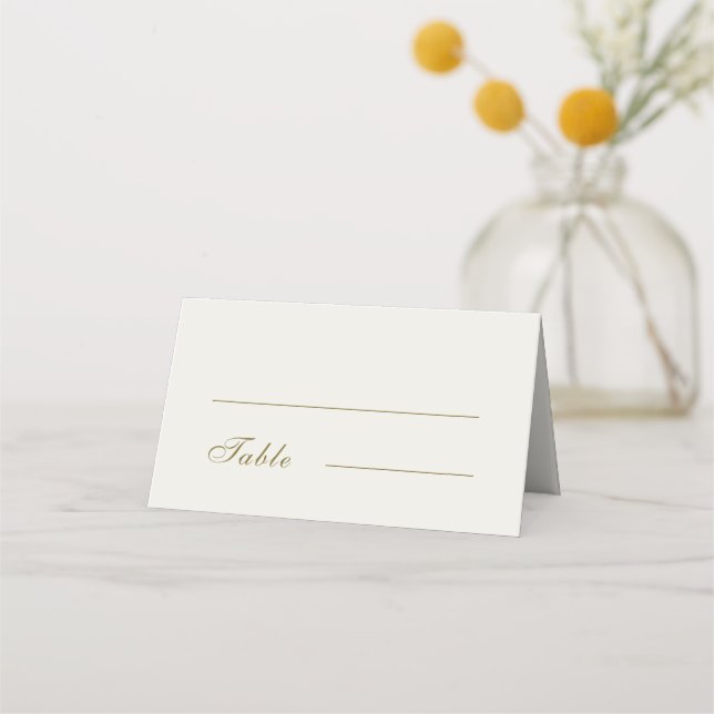 Carte De Placement Élégant Classic Monogramme Mariage plié (Devant)