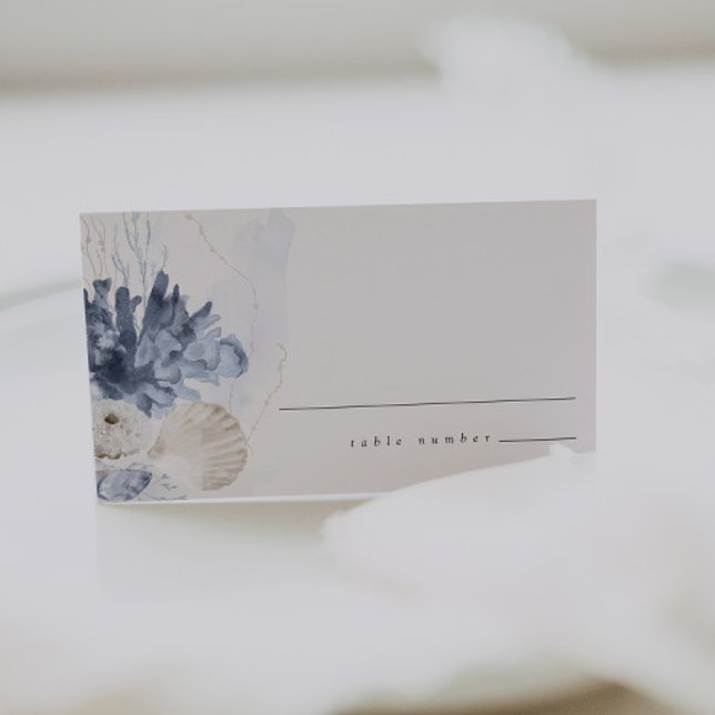 Carte De Placement Elégant Coastal Beach Wedding Place Card (Créateur téléchargé)