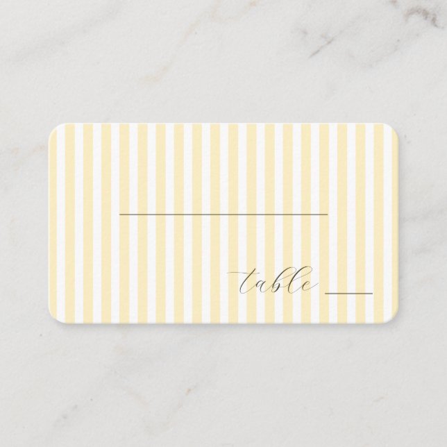 Carte De Placement Elegant Cream Stripes (Devant)