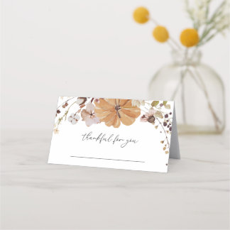 Carte De Placement Élégant Dîner d'action de grâces automne