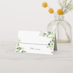 Carte De Placement Elégant Eucalyptus Greenery Carte Mariage Place