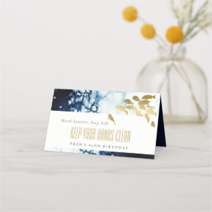 Carte De Placement Elegant Gold Navy Poissons Sous-marins N'Importe Q