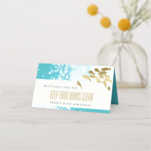 Carte De Placement Elégant Gold Turquoise Poisson sous-marin N'import