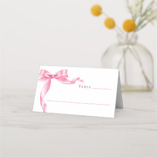 Carte De Placement Élégant Mariage à mâchoire douce rose