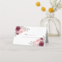 Élégant mariage aquarelle rose bordeaux et rose