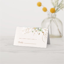 Elégant Mariage d'aquarelle feuille or