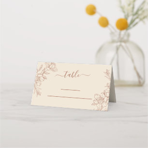 Carte De Placement Élégant Mariage Whimsical en terre cuite