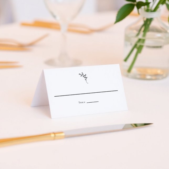 Carte De Placement Élégant monogramme Mariage minimal (Créateur téléchargé)