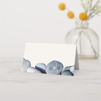 Carte De Placement Élégant Monogramme Moderne Rustique Mariage de gal