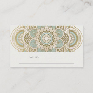 Carte De Placement Elégant Ornate Gold Turquoise Turquoise Mandala Ma