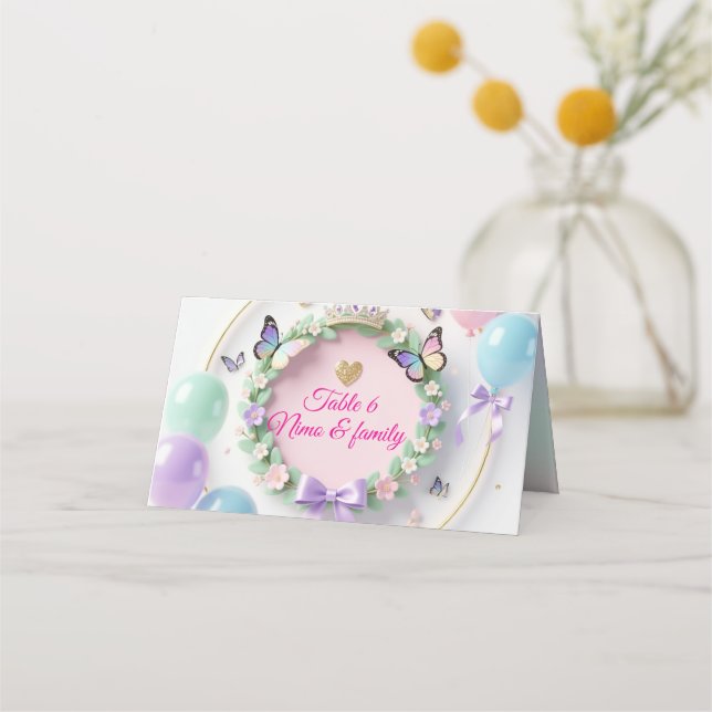 Carte De Placement Elegant Pastel Quinceañera Place Cards (Devant)