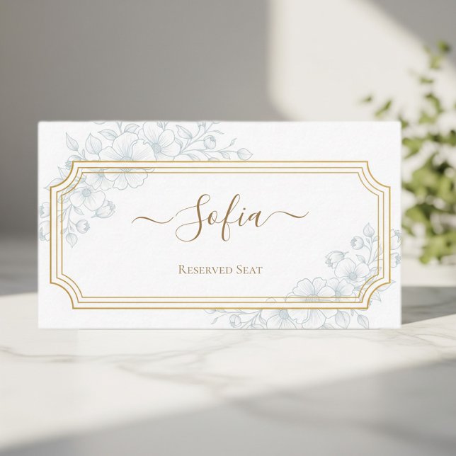 Carte De Placement Elegant personalized wedding placeholder (Créateur téléchargé)