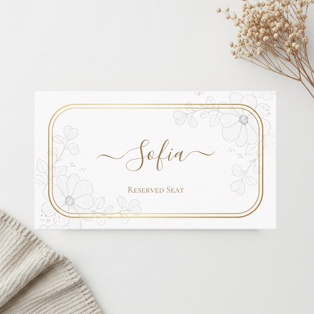 Carte De Placement Elegant personalized wedding placeholder. Custom  (Créateur téléchargé)