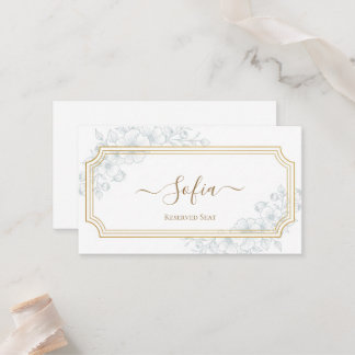 Carte De Placement Élégant porte-nom de mariage personnalisé