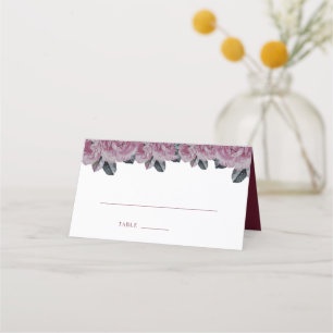Carte De Placement Elégant Romantique Fleur assis table de place Cart