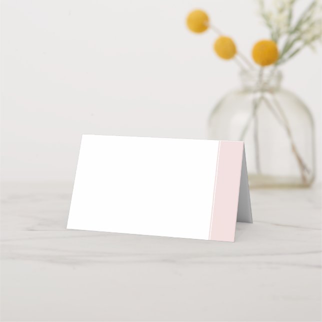 Carte De Placement Élégant Rose Dusty Mariage en bande rose (Devant)