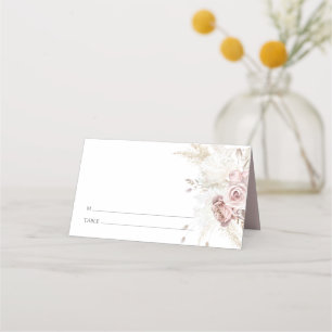 Carte De Placement Élégant rose rose pâle Rose floral Mariage