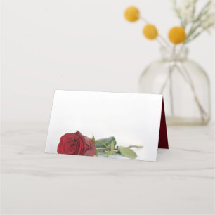 Carte De Placement Élégant Rouge Rose Blank do-it-yourself Imprimer M