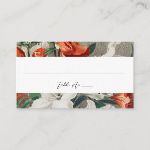 Carte De Placement Élégant Rustic Florals Mariage en terre cuite